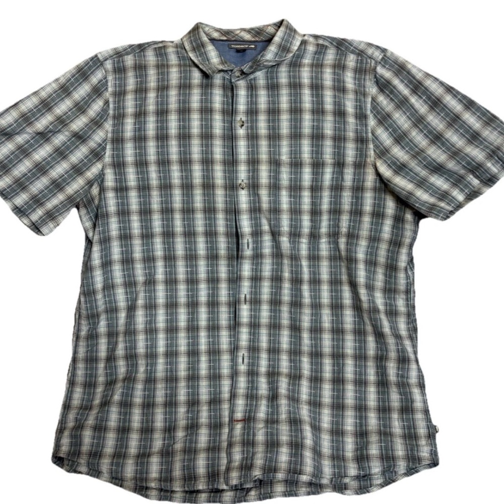 Toad&Co XL Men’s Smythy Short Sleeve Casual Shirt Blue Plaid Regular Fit